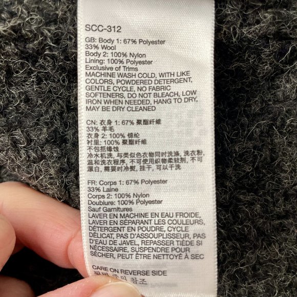 Men's Marmot Poacher Pile Full Zip Wool Fleece Jacket, Charcoal Grey, Size XXL - Picture 9 of 9